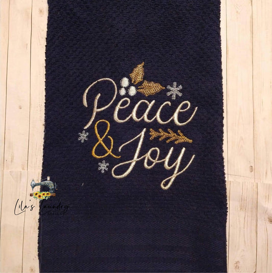 Peace & Joy - 3 sizes- Digital Embroidery Design