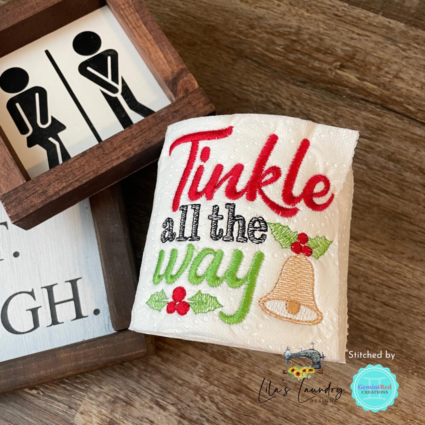 Tinkle All The Way - TP tie 4x4 - DIGITAL Embroidery DESIGN