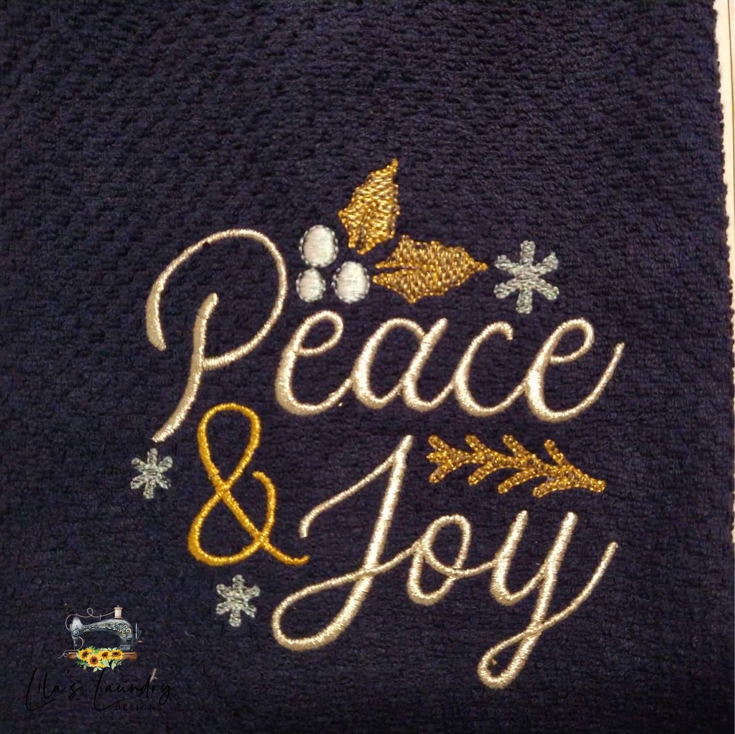 Peace & Joy - 3 sizes- Digital Embroidery Design