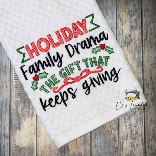 Family Drama - 2 sizes- Digital Embroidery Design