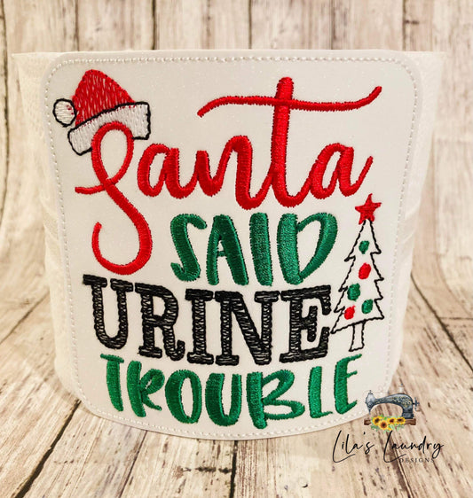 Urine Trouble - TP tie 4x4 - DIGITAL Embroidery DESIGN