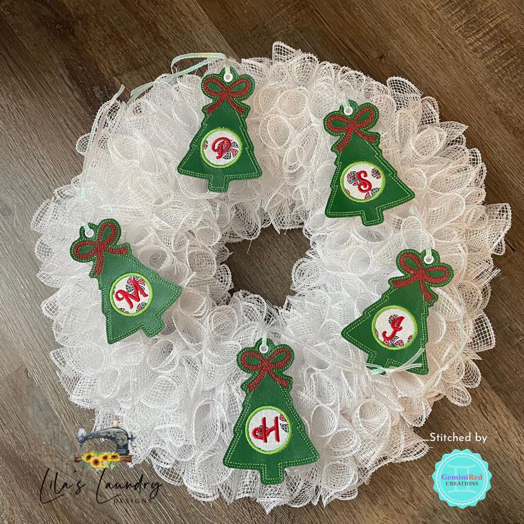 Christmas Tree Applique Ornament - Digital Embroidery Design
