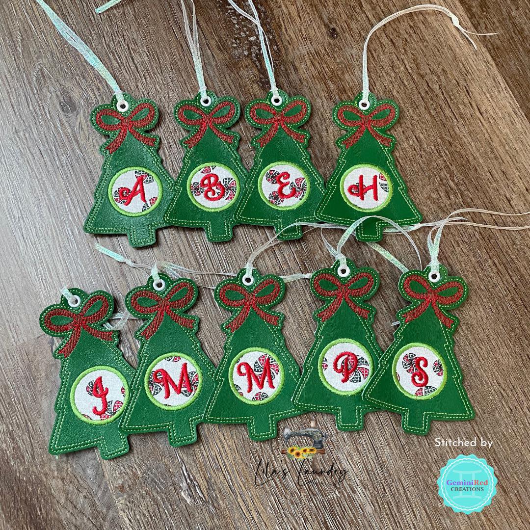 Christmas Tree Applique Ornament - Digital Embroidery Design