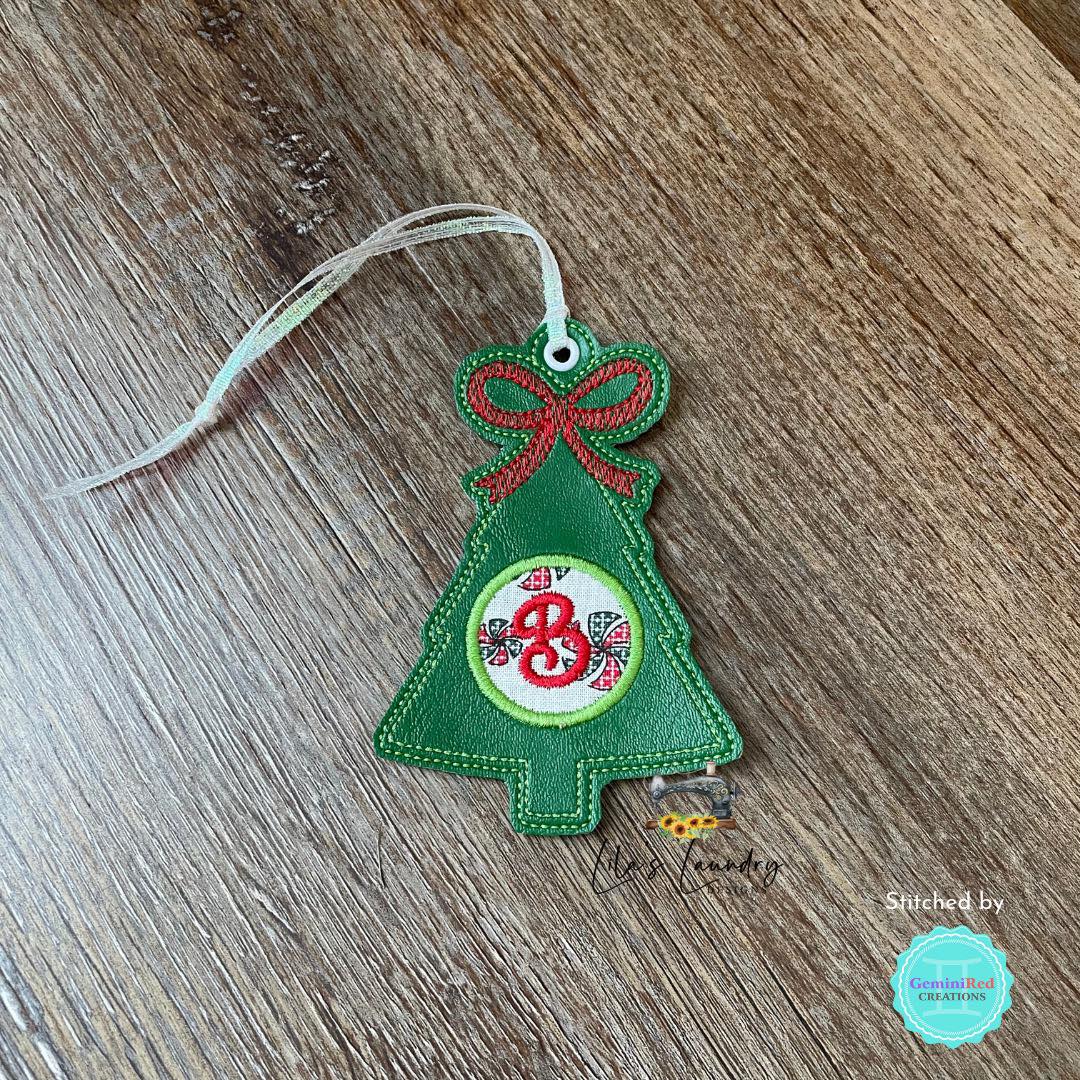 Christmas Tree Applique Ornament - Digital Embroidery Design