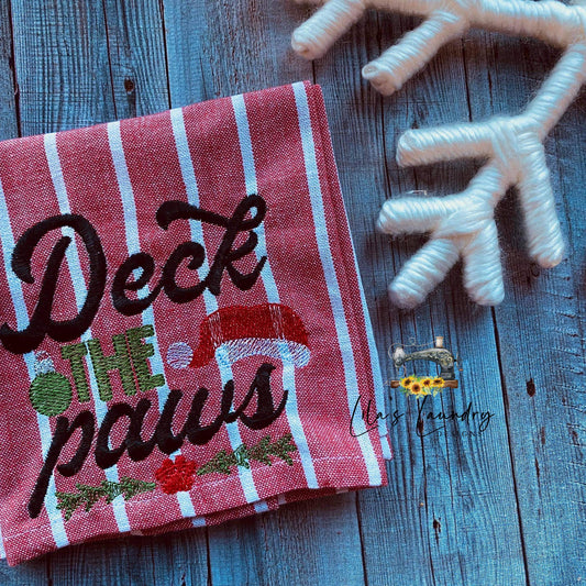Deck the Paws - 3 sizes- Digital Embroidery Design
