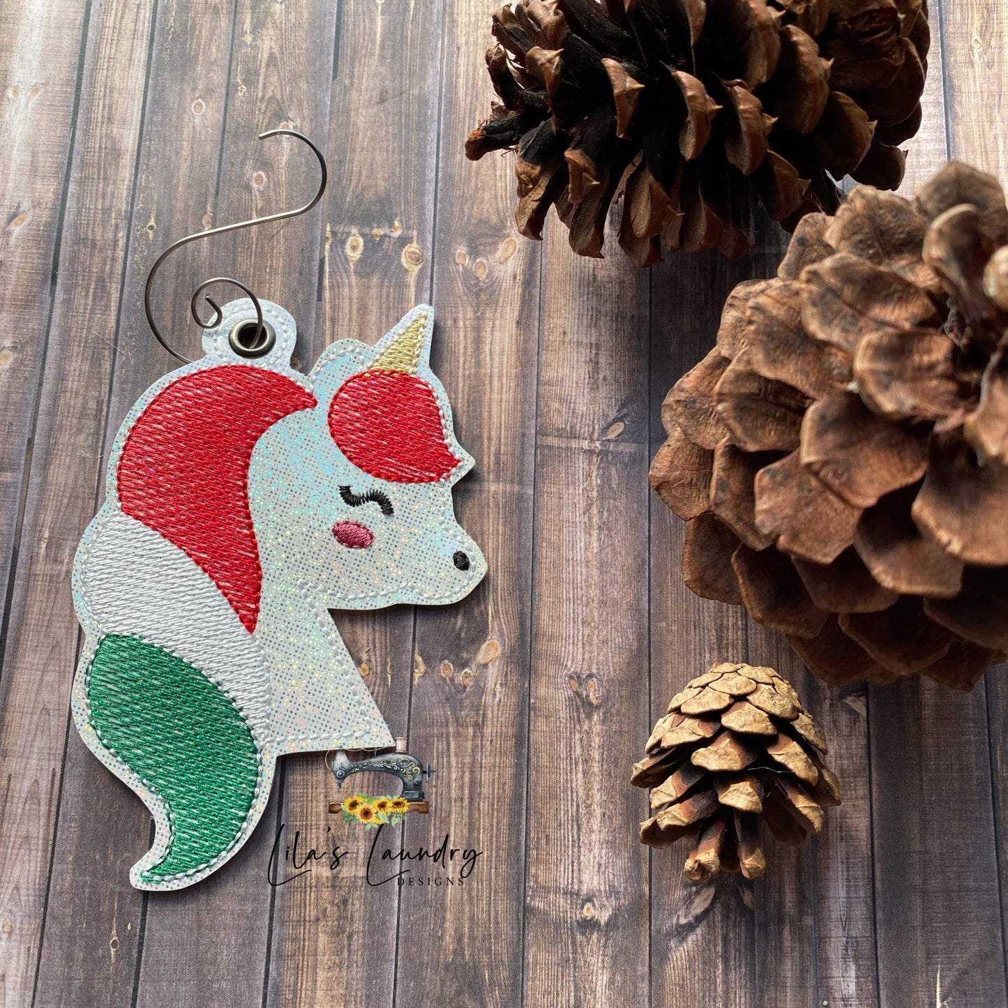 Unicorn Sketch Ornament - Digital Embroidery Design