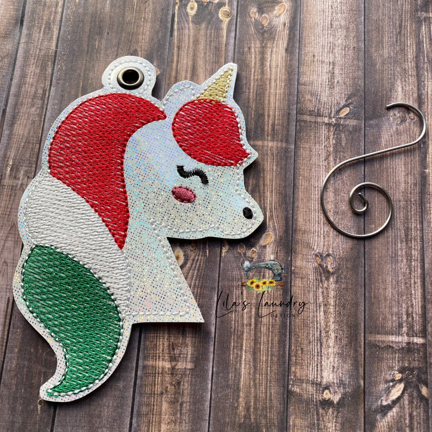 Unicorn Sketch Ornament - Digital Embroidery Design