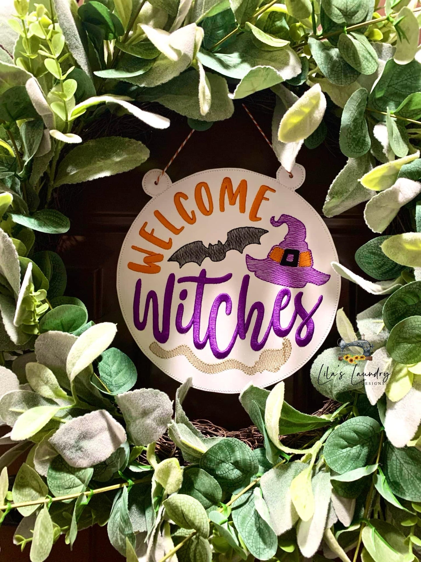 Welcome Witches Door Sign - 3 Sizes - Digital Embroidery Design