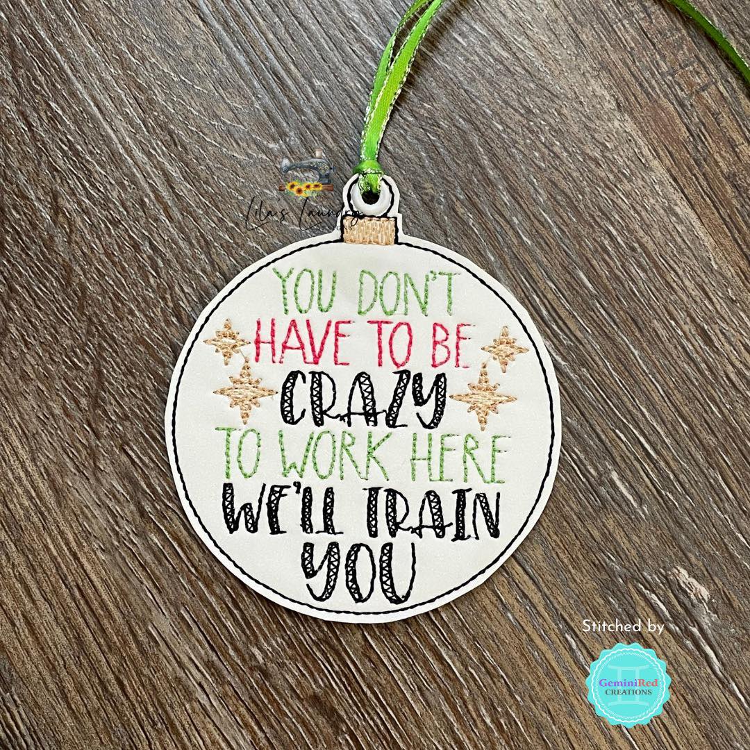Train you Ornament - Digital Embroidery Design