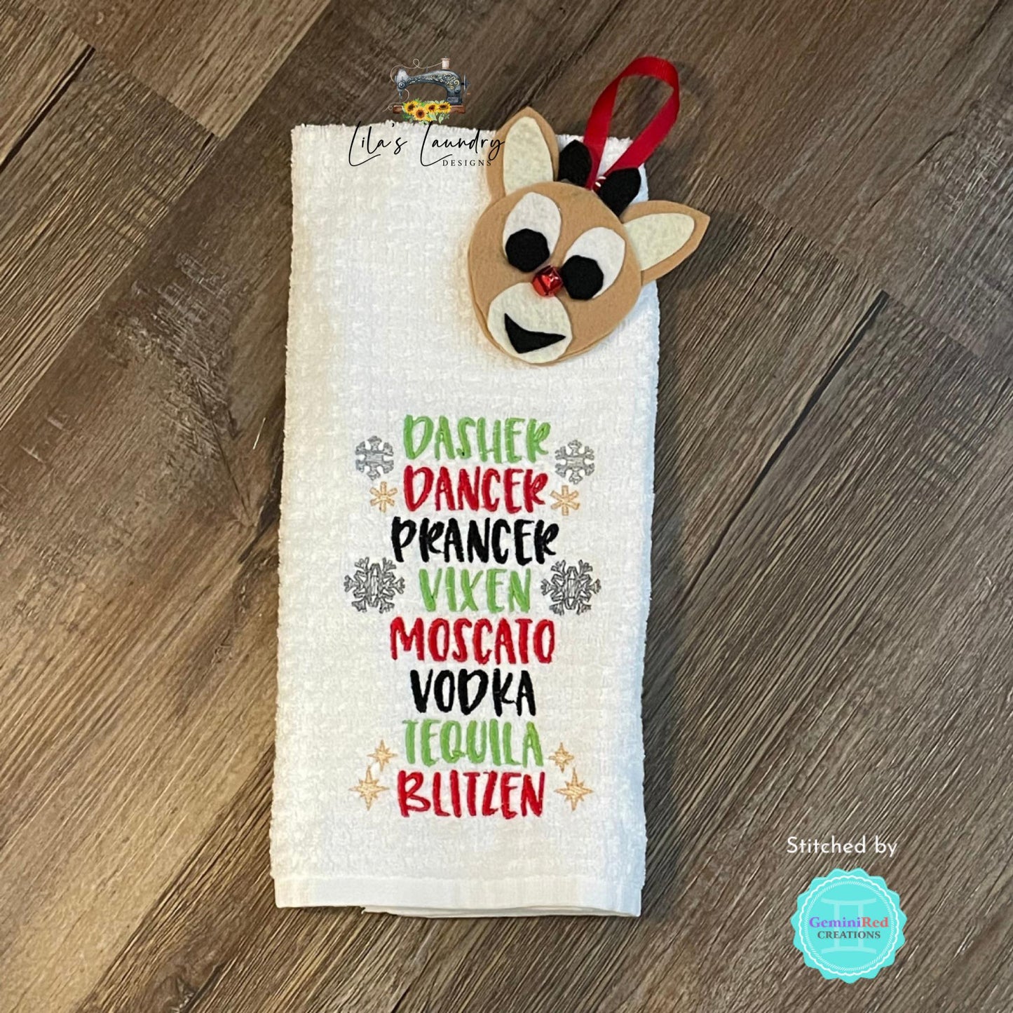 Funny Reindeer Names - 3 sizes- Digital Embroidery Design
