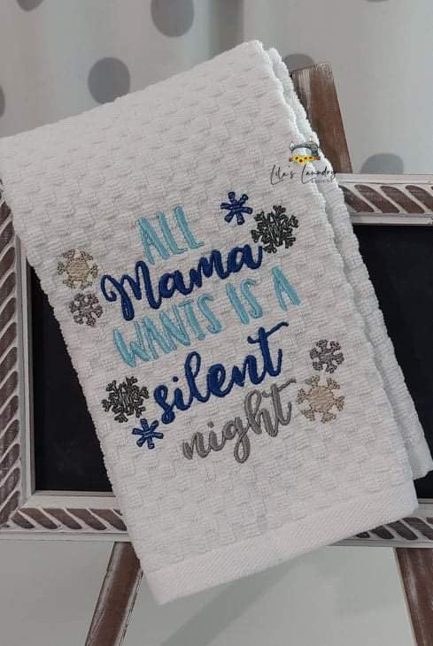 Silent Night- 4 sizes- Digital Embroidery Design
