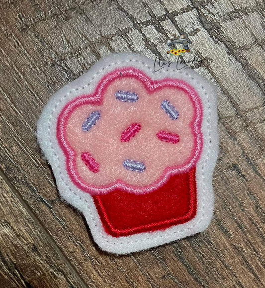 Sweetheart Applique Cupcake Feltie - Digital Embroidery Design