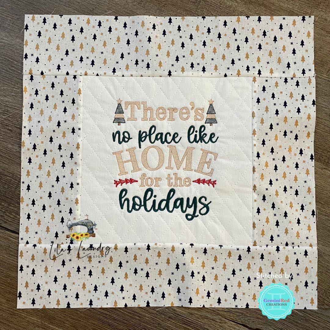 No Place Like Home - 3 sizes- Digital Embroidery Design