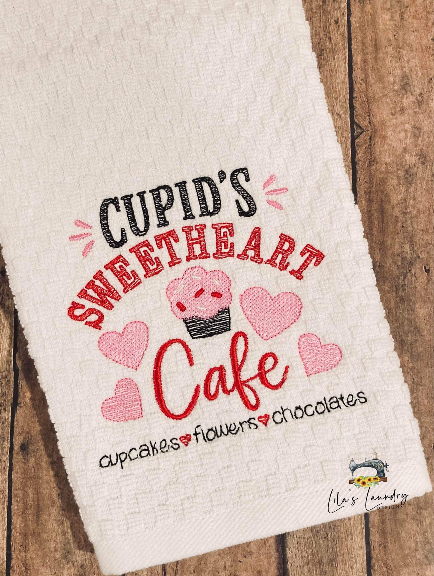 Sweetheart Cafe Sketch - 3 sizes- Digital Embroidery Design