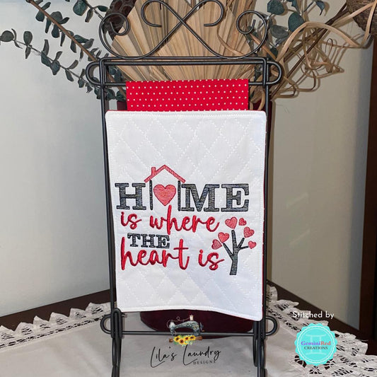 Home is Where the Heart Is - 4 sizes- Digital Embroidery Design