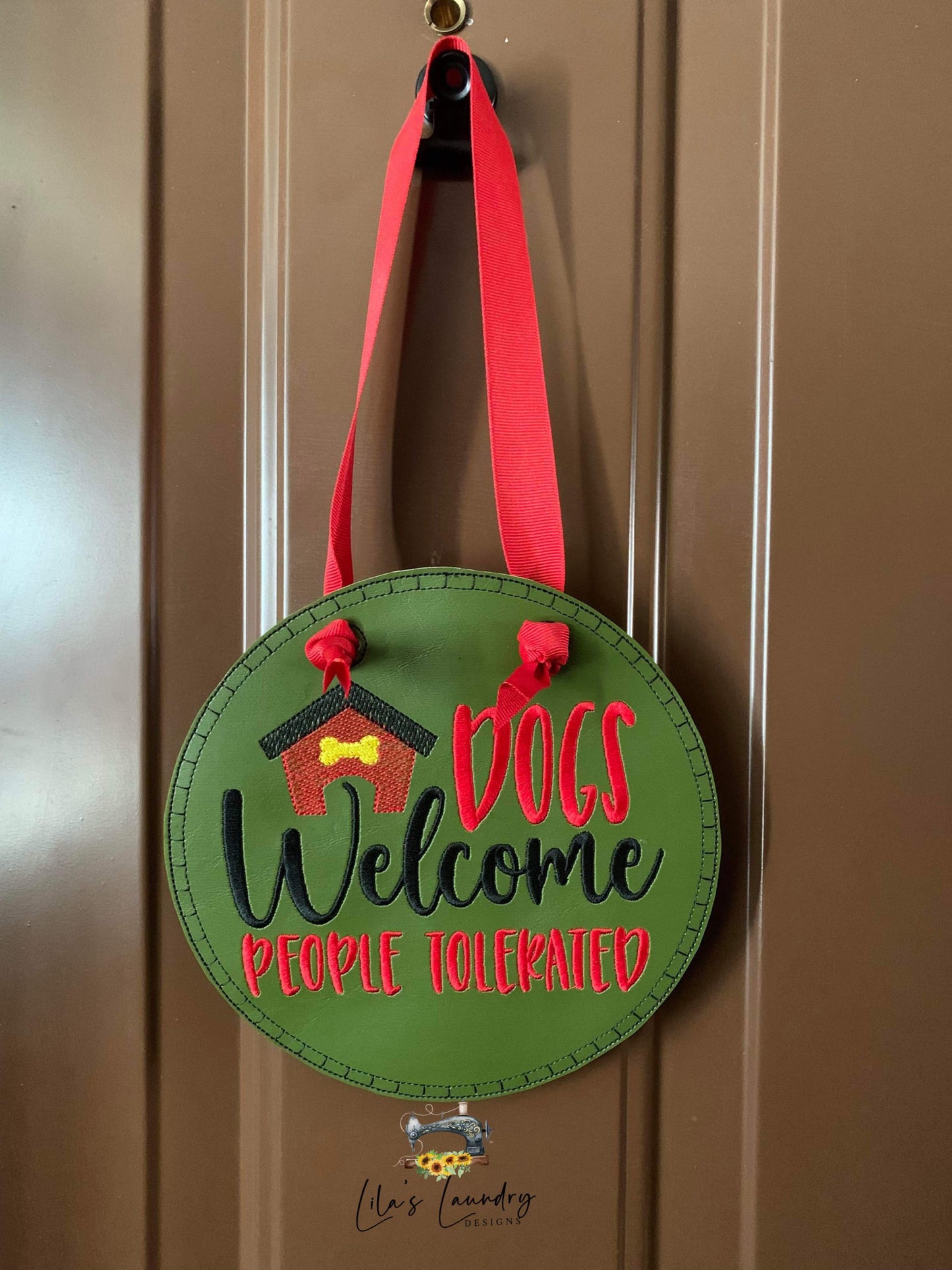 People Tolerated Door Sign - 3 sizes - Digital Embroidery Design