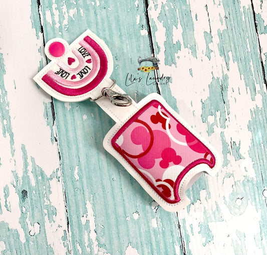 Valentine Love Applique Fold Over Sanitizer Holder 5x7- DIGITAL Embroidery DESIGN