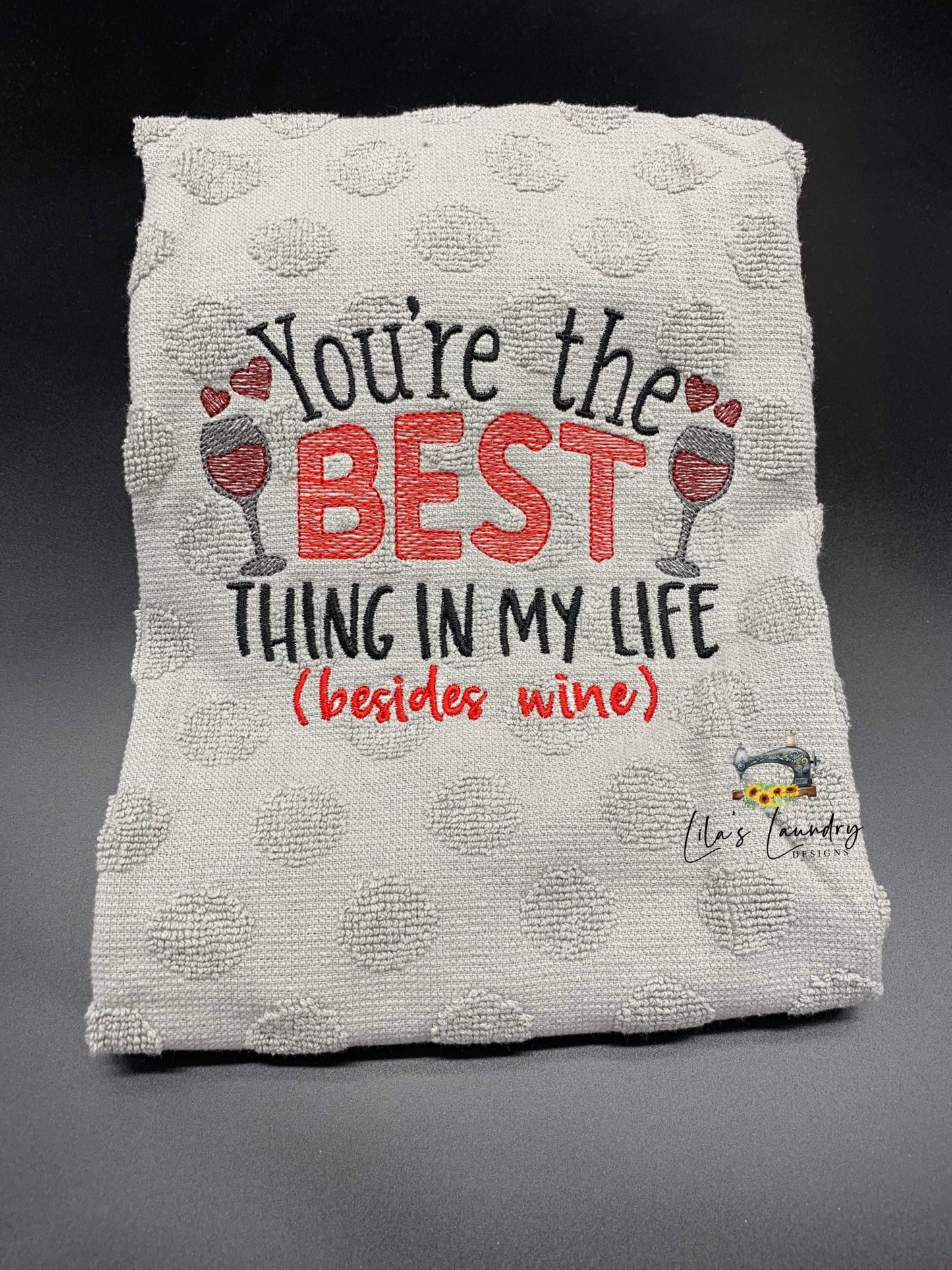Best Thing Besides Wine - 2 sizes- Digital Embroidery Design