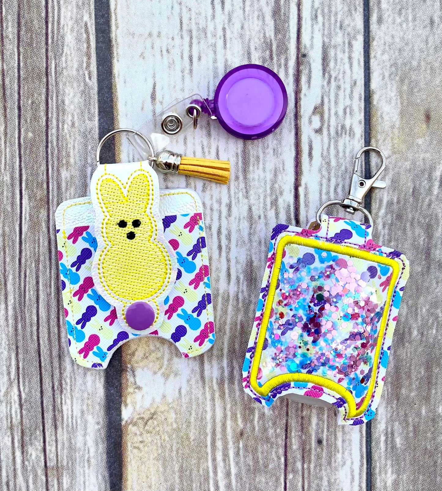Marshmallow Treat Applique Fold Over Sanitizer Holder 5x7- DIGITAL Embroidery DESIGN