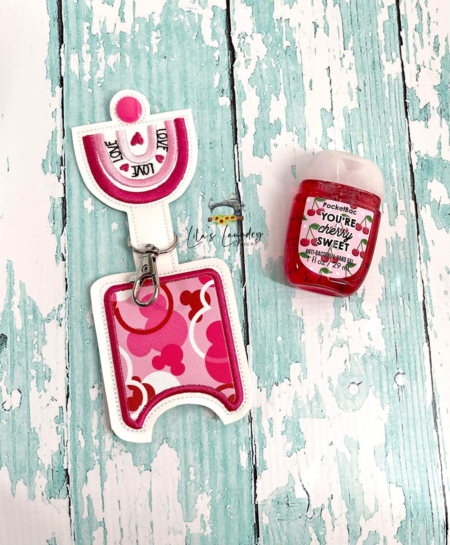 Valentine Love Applique Fold Over Sanitizer Holder 5x7- DIGITAL Embroidery DESIGN