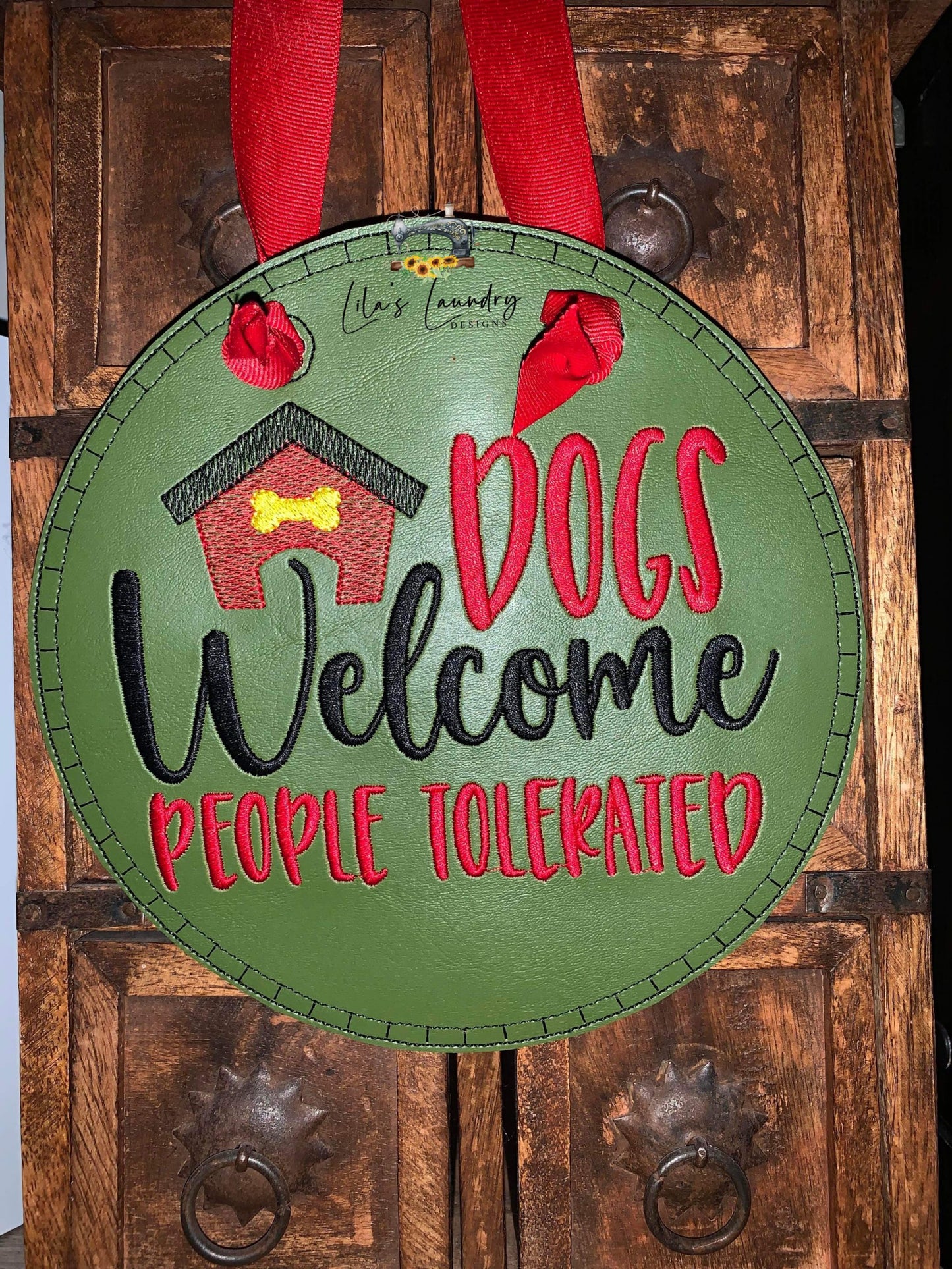 People Tolerated Door Sign - 3 sizes - Digital Embroidery Design