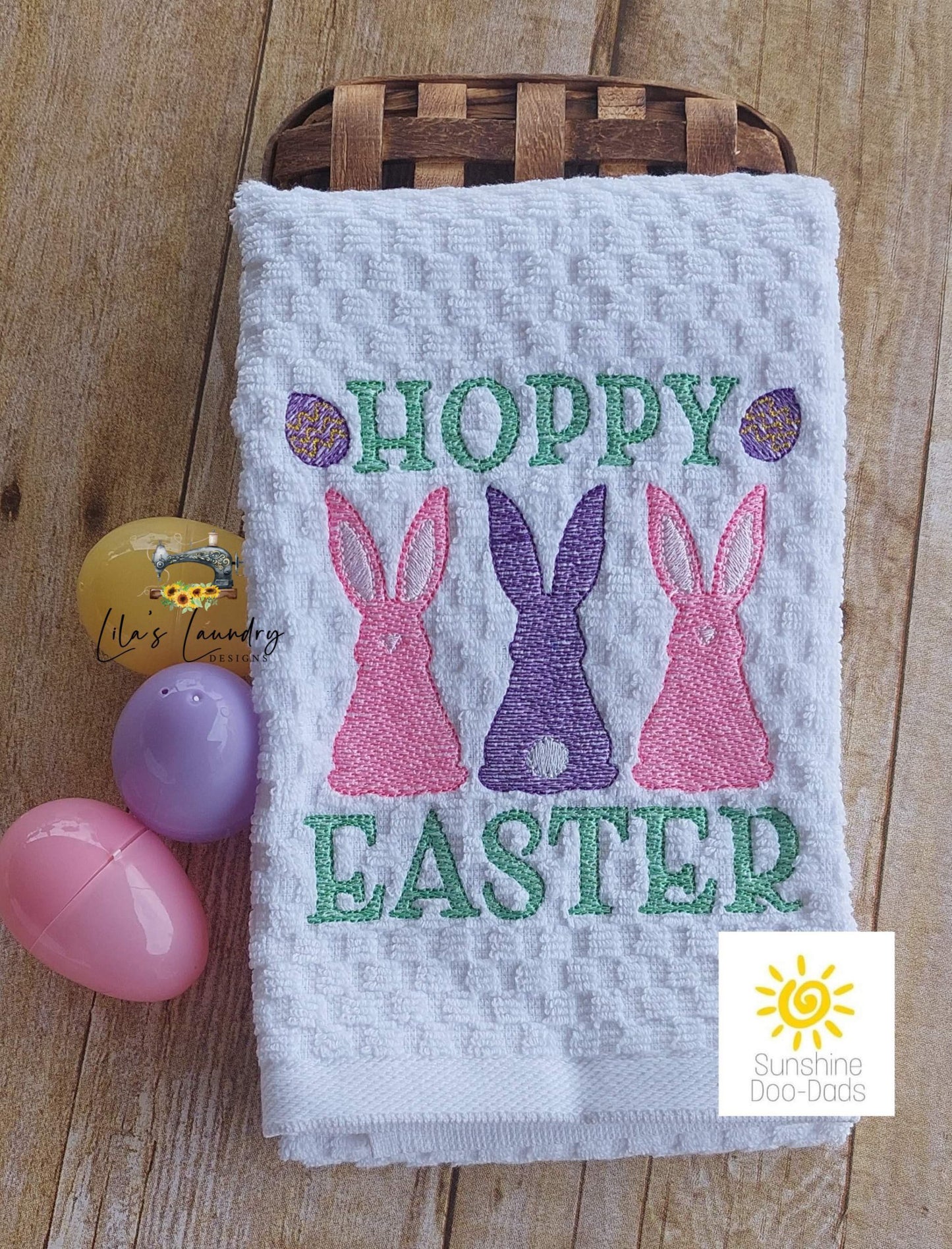 Hoppy Easter - 4 sizes- Digital Embroidery Design