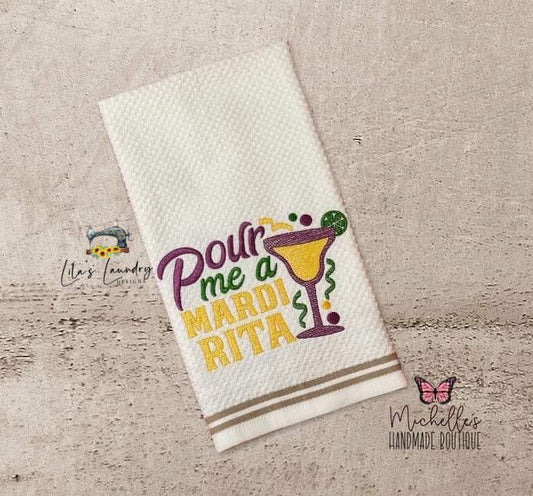 Pour Me A Mardi - 3 sizes- Digital Embroidery Design