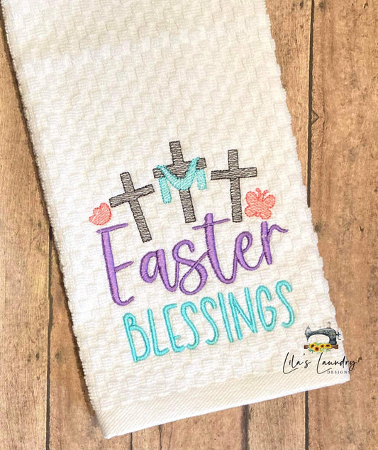 Easter Blessings - 3 sizes- Digital Embroidery Design
