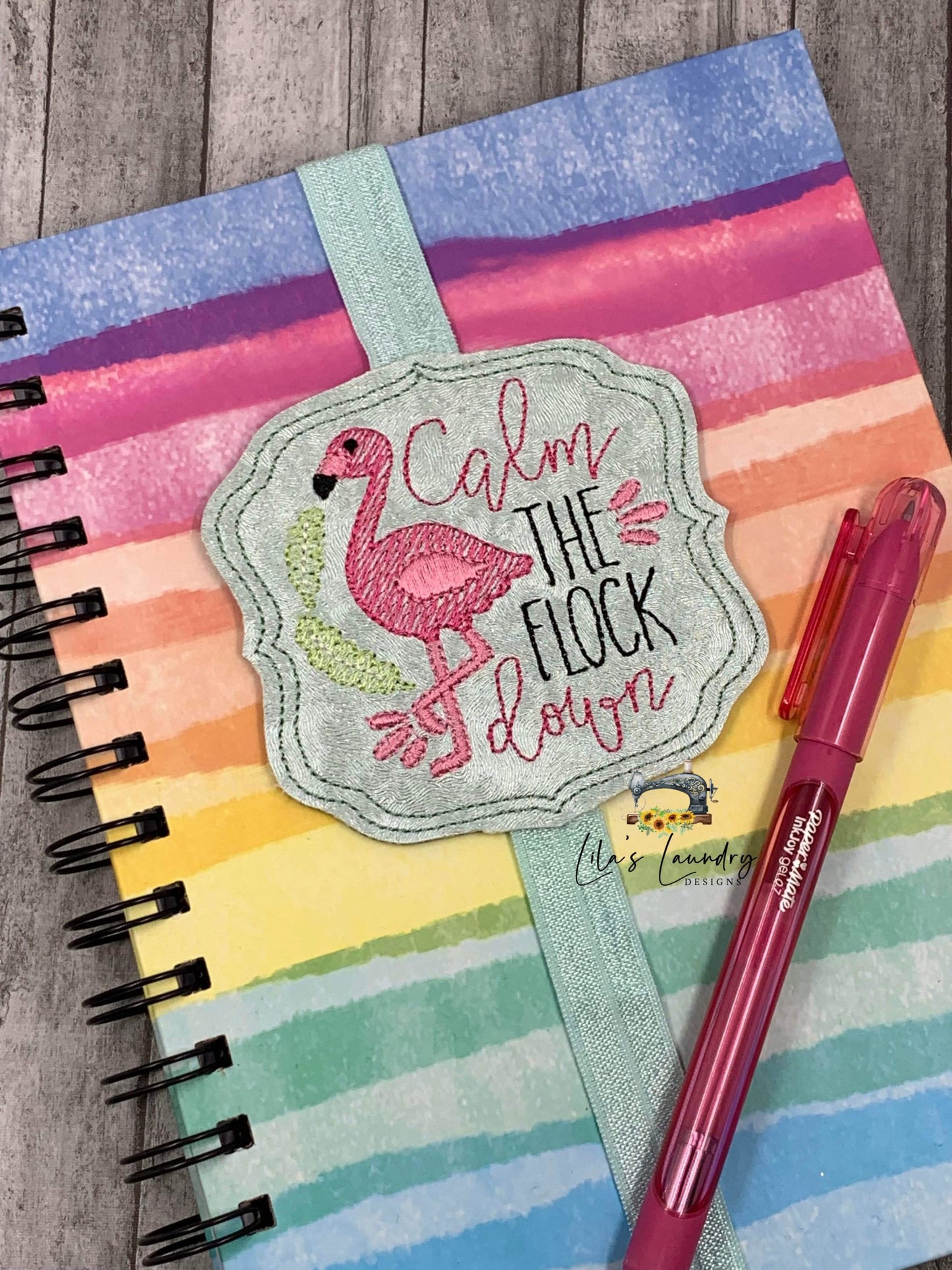 Calm the Flock Down Book Band - Embroidery Design, Digital File
