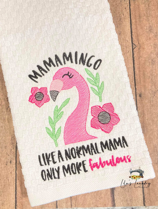 Mamamingo- 3 sizes- Digital Embroidery Design