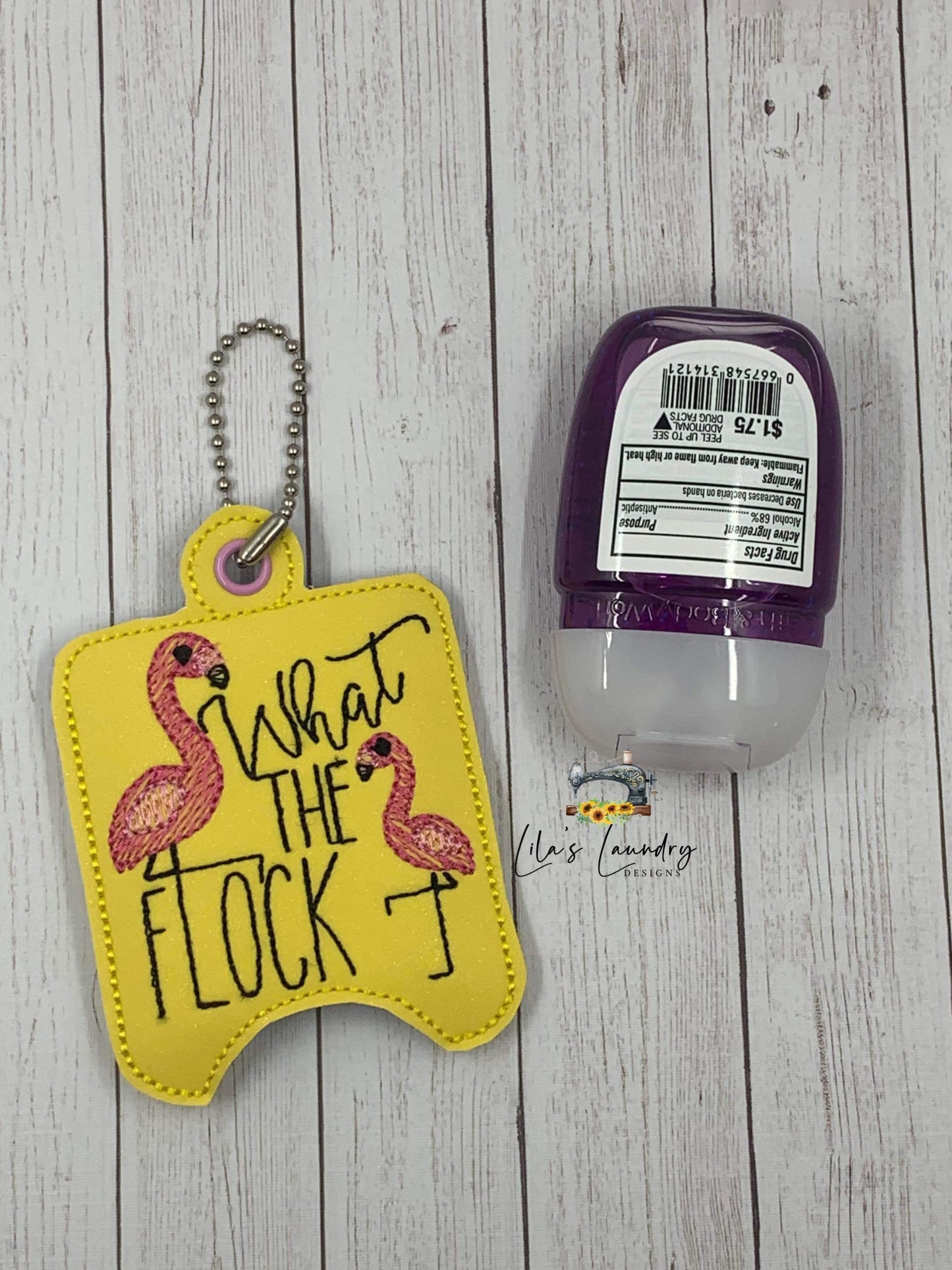 What the Flock Sanitizer Holders - DIGITAL Embroidery DESIGN
