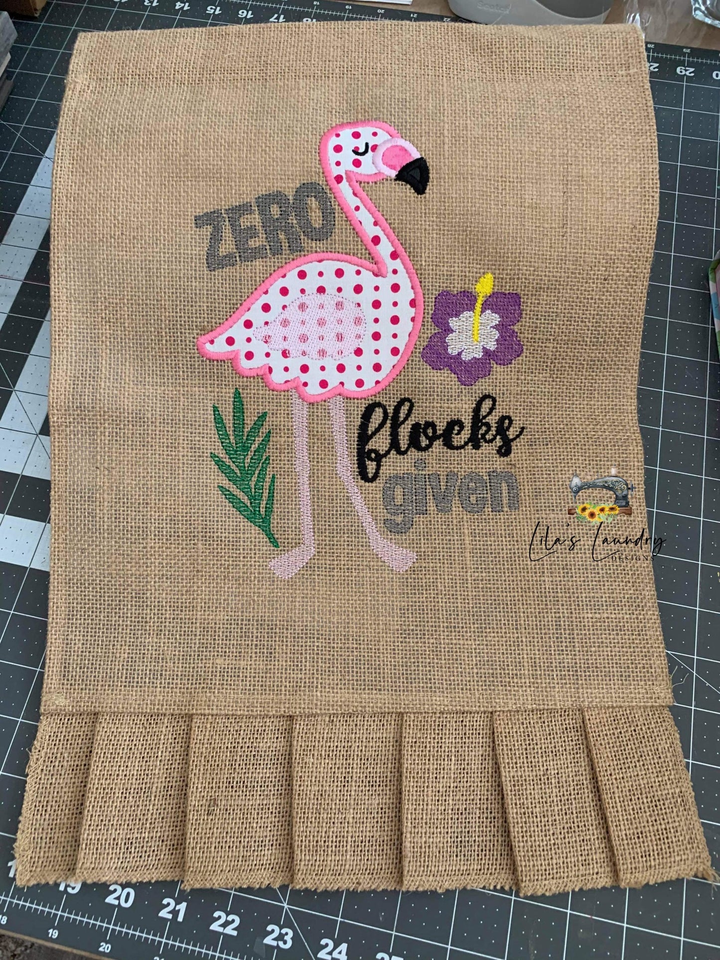 Zero Flocks Given Applique - 3 sizes- Digital Embroidery Design