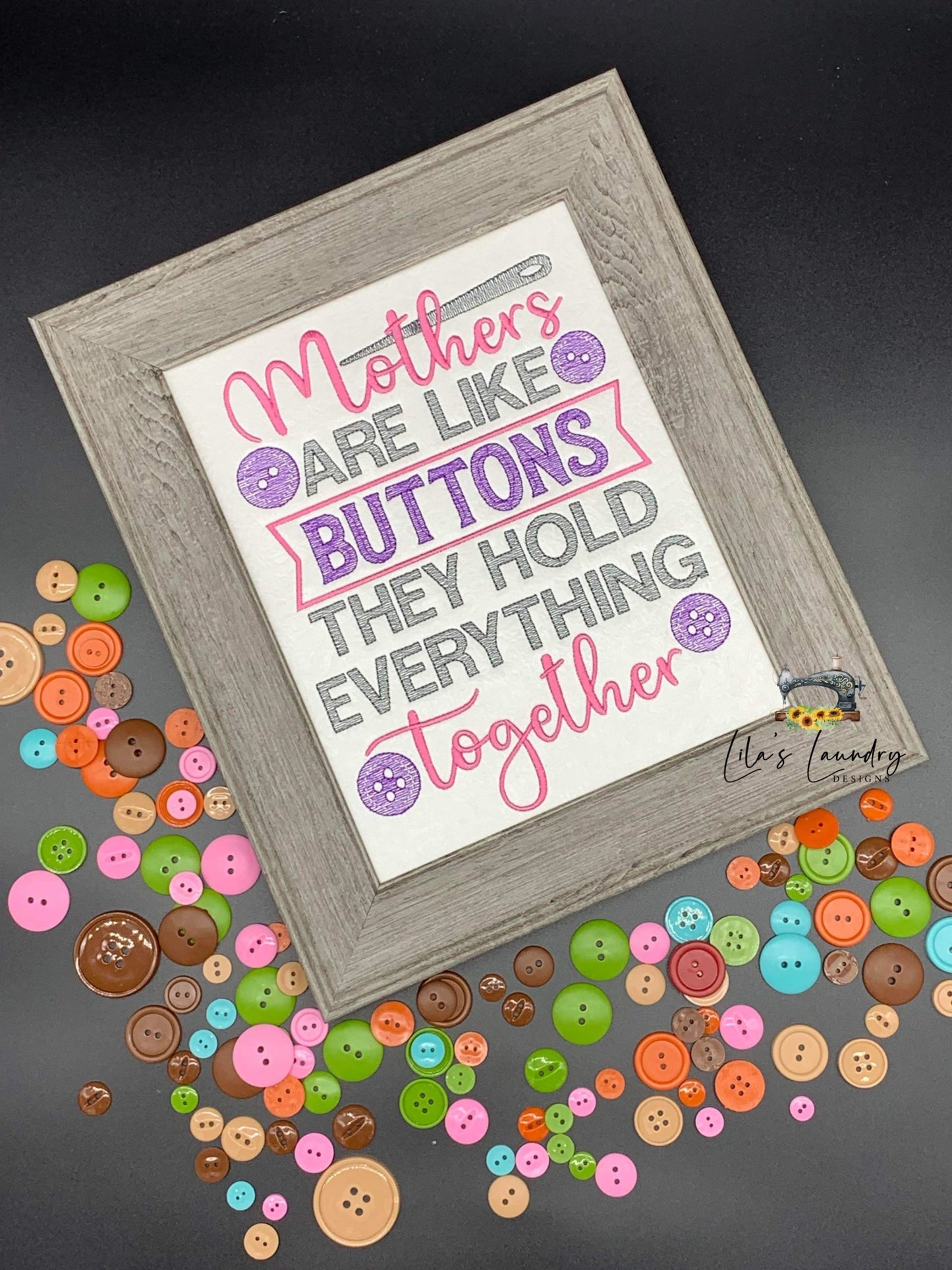 Mothers are like Buttons - 3 sizes- Digital Embroidery Design