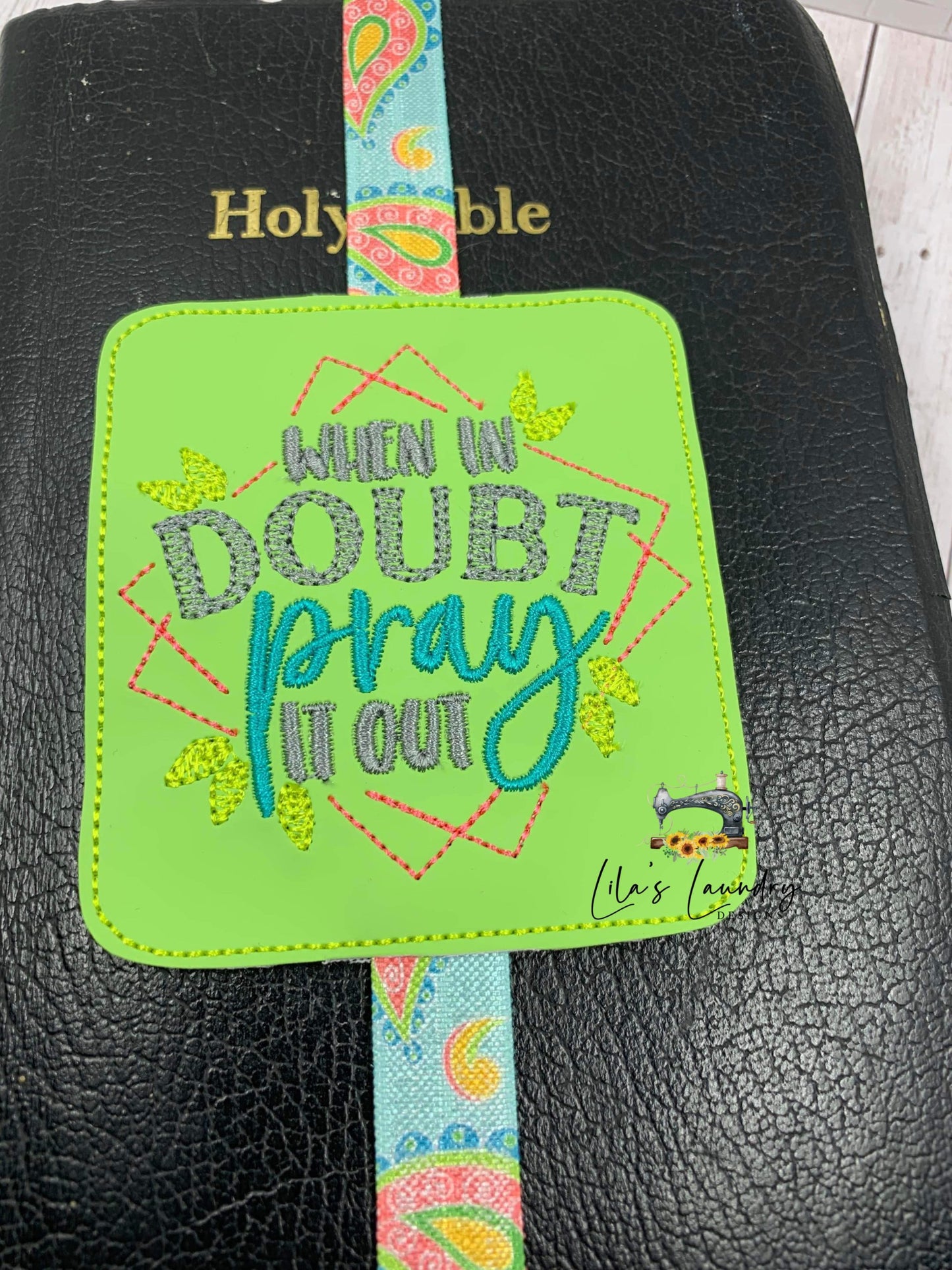Pray it Out Book Band - Embroidery Design, Digital File