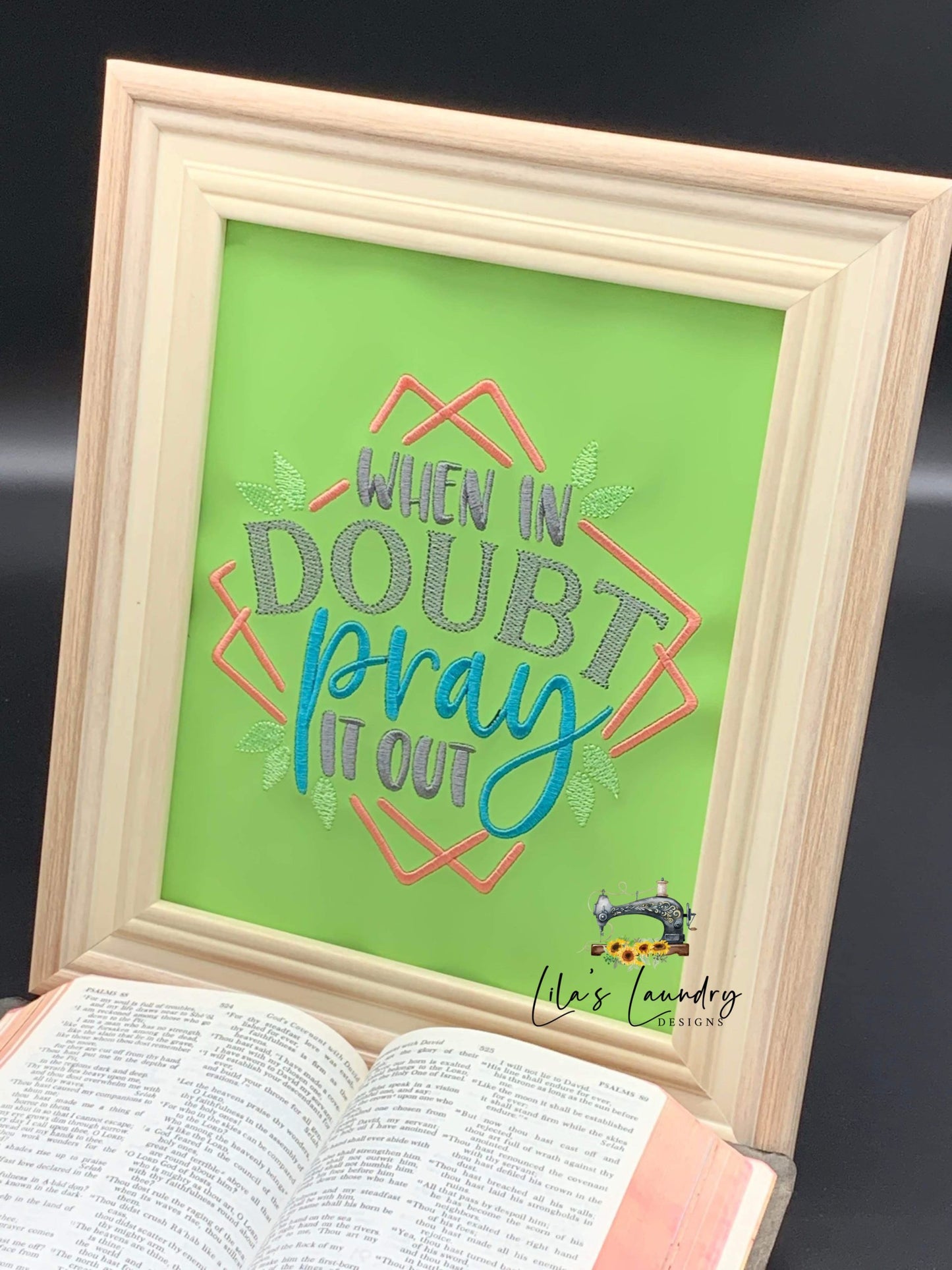Pray it Out - 4 sizes- Digital Embroidery Design