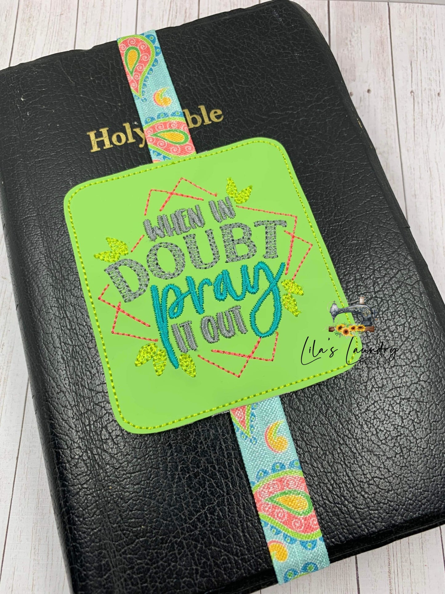 Pray it Out Book Band - Embroidery Design, Digital File