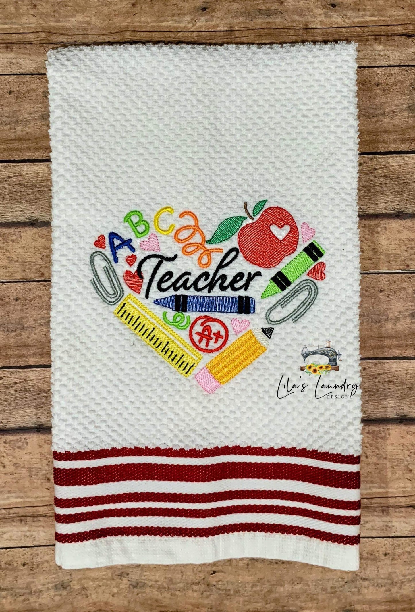 Teacher Sketch - 3 sizes- Digital Embroidery Design