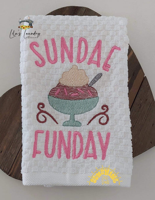 Sundae Funday- 3 sizes- Digital Embroidery Design