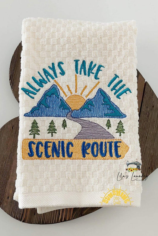 Scenic Route - 3 sizes- Digital Embroidery Design