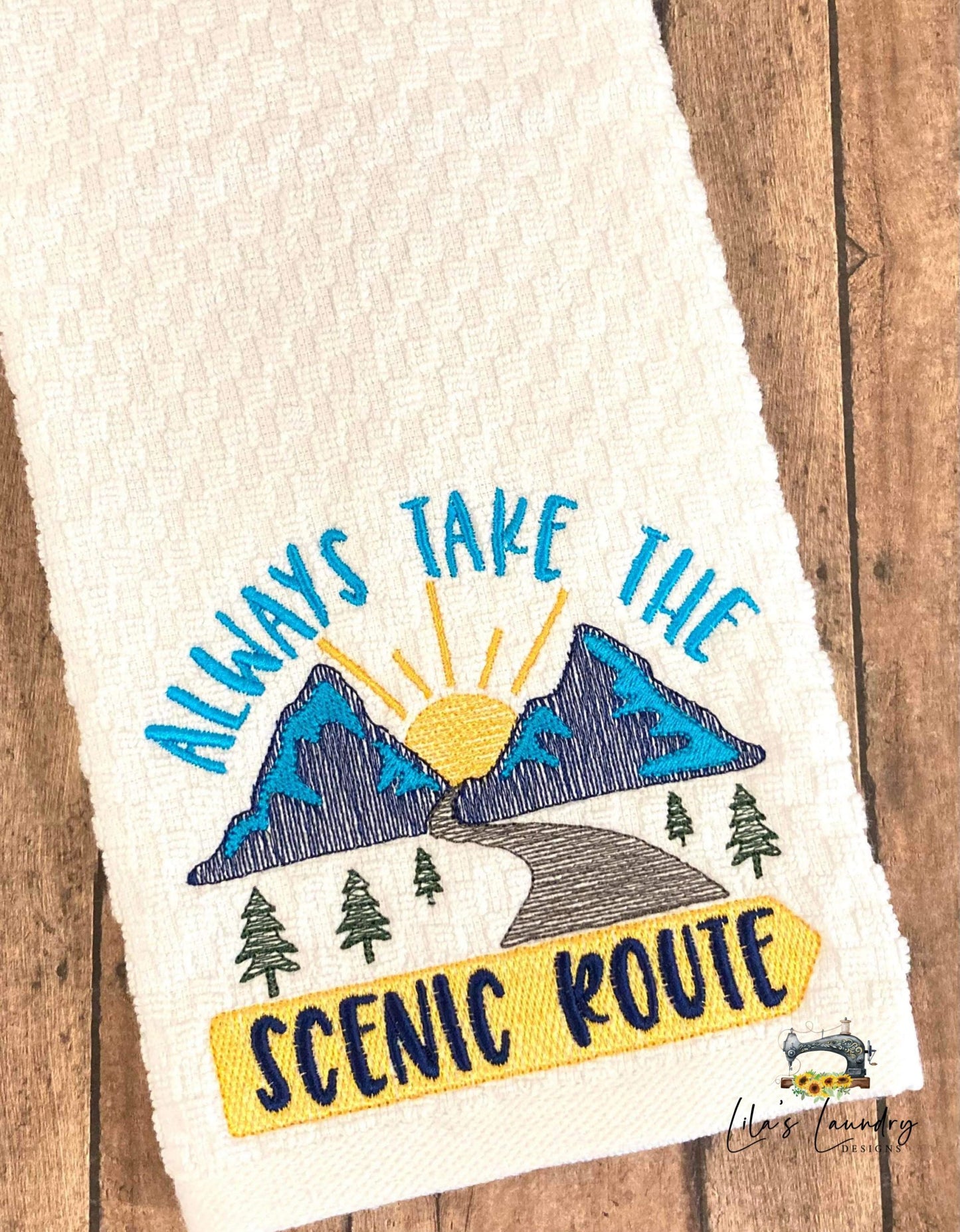 Scenic Route - 3 sizes- Digital Embroidery Design