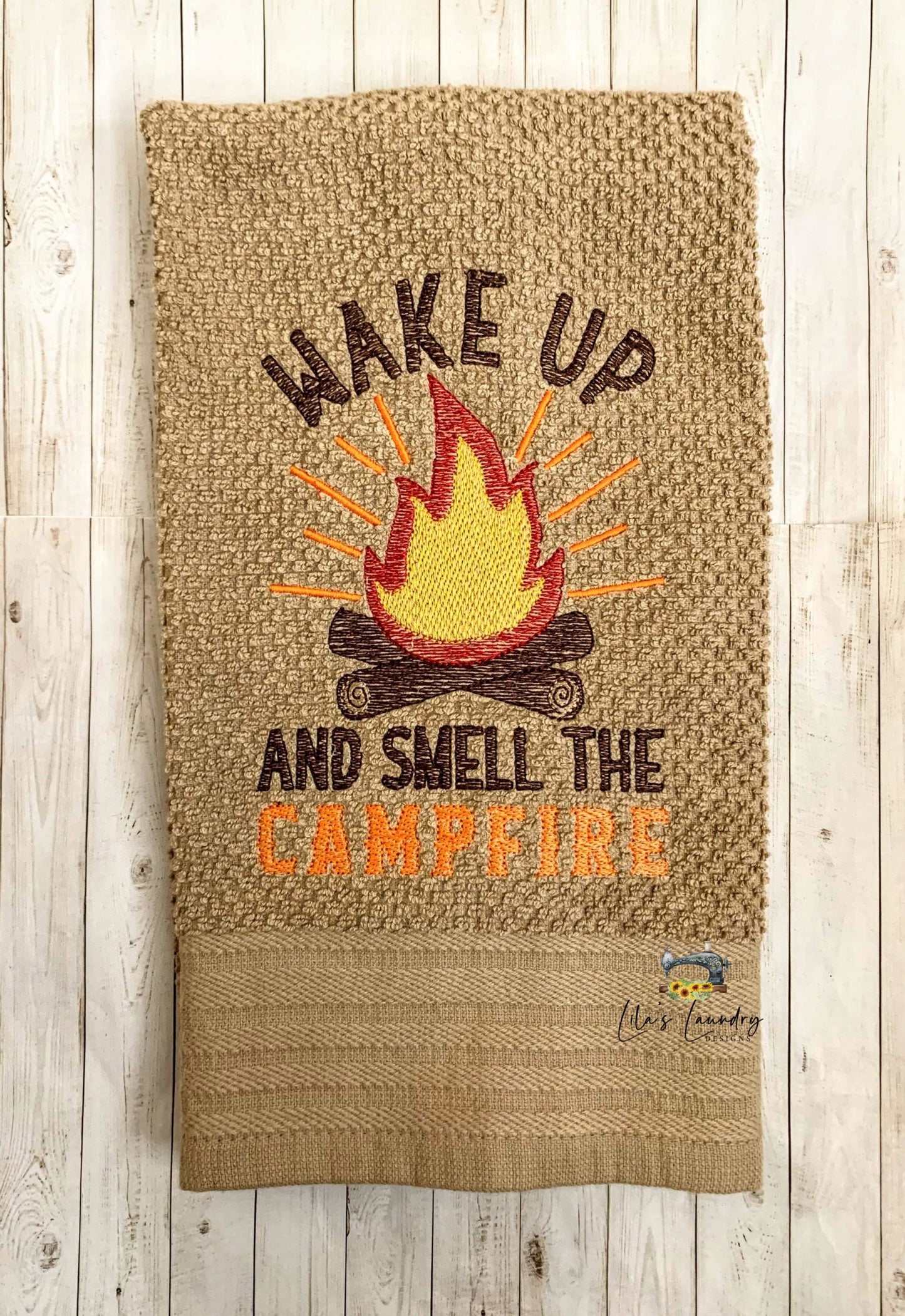 Smell The Campfire - 3 sizes- Digital Embroidery Design