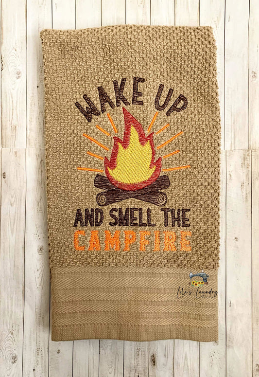Smell The Campfire - 3 sizes- Digital Embroidery Design