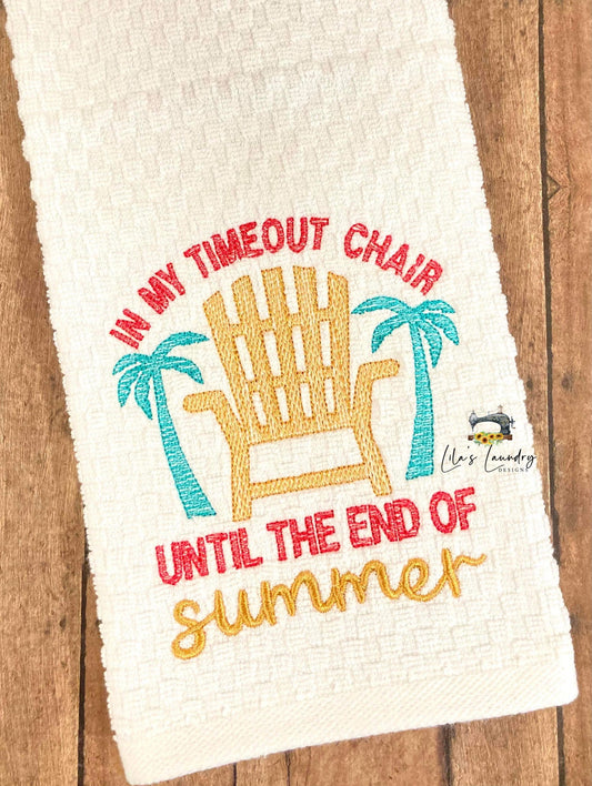 Time Out Chair - 3 sizes- Digital Embroidery Design