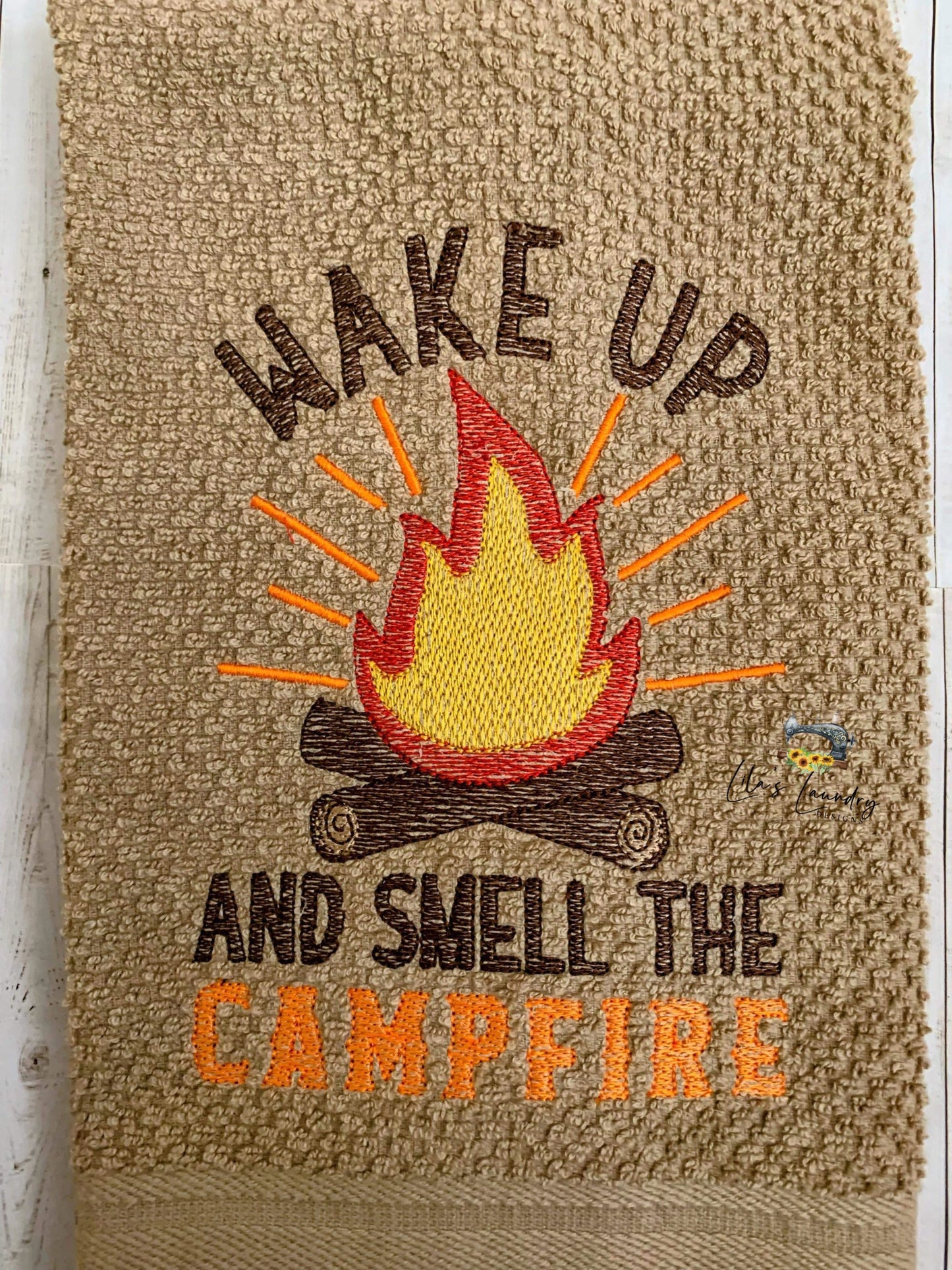 Smell The Campfire - 3 sizes- Digital Embroidery Design