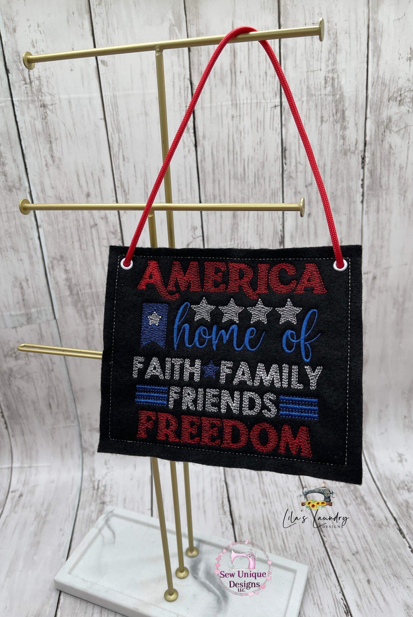 Faith Family Friends Freedom - 4 sizes- Digital Embroidery Design