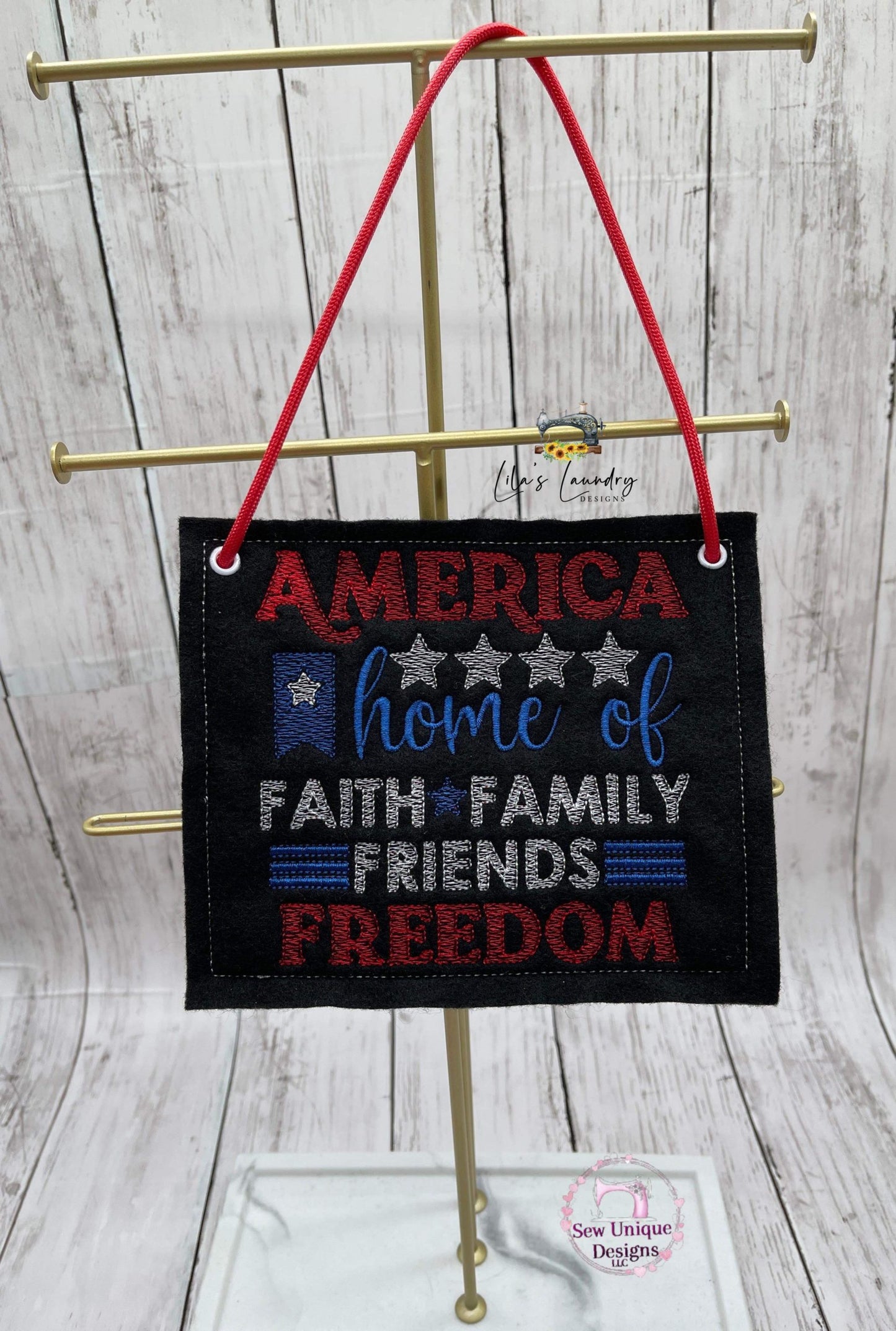 Faith Family Friends Freedom - 4 sizes- Digital Embroidery Design