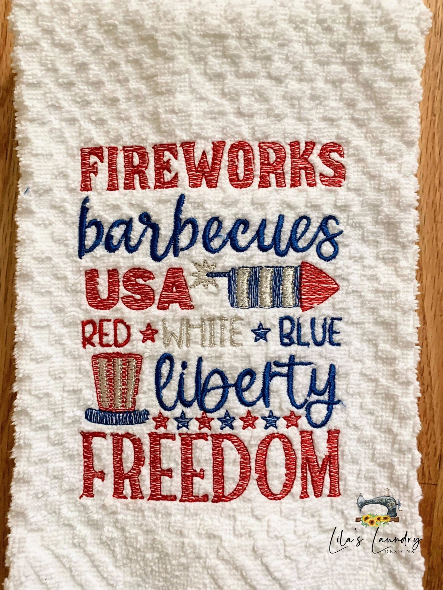 Fireworks Liberty Freedom - 3 sizes- Digital Embroidery Design