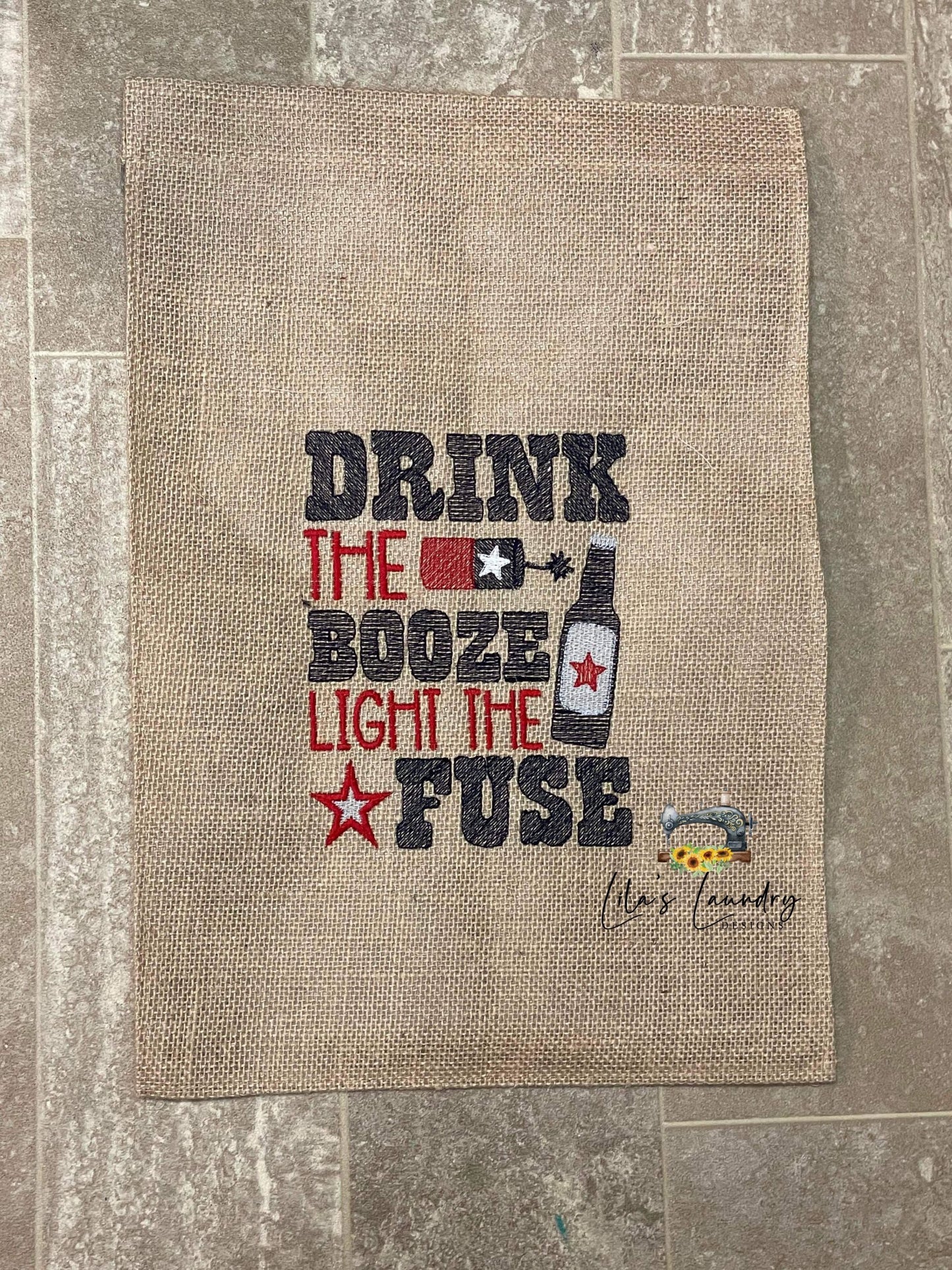 Drink the Booze - 3 sizes- Digital Embroidery Design