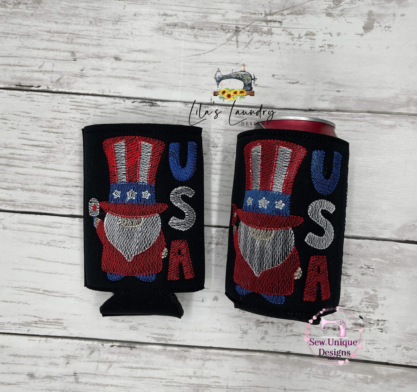 USA Gnome - 3 sizes- Digital Embroidery Design