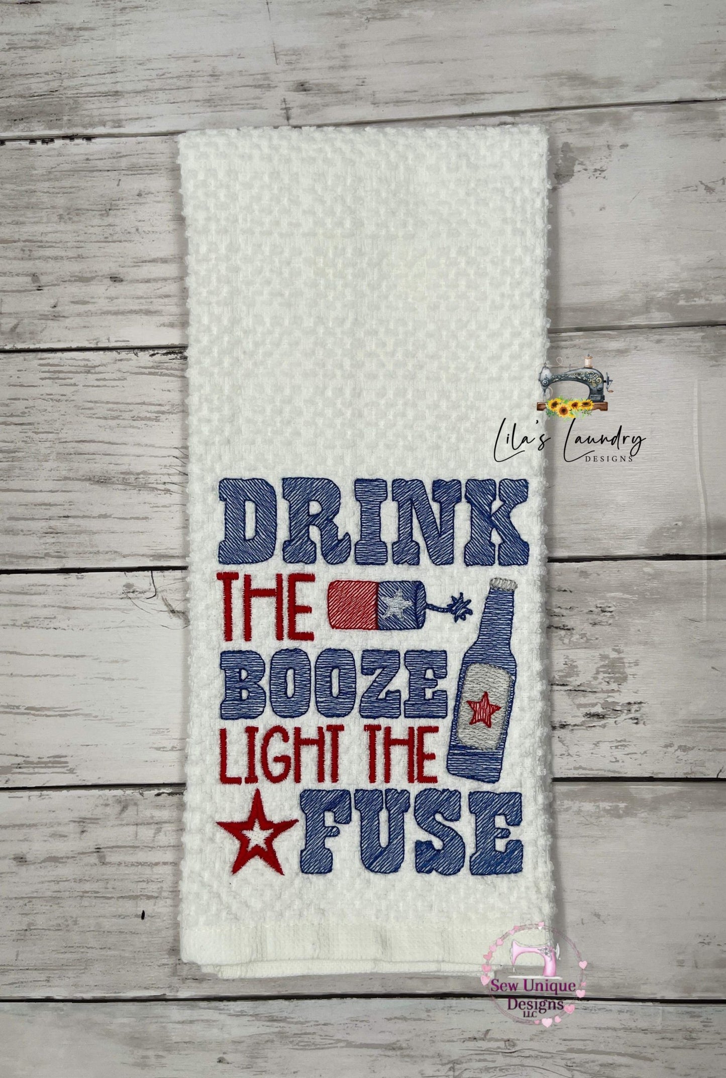 Drink the Booze - 3 sizes- Digital Embroidery Design
